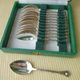 12-spoon box silver metal mocha model "Coffee beans"