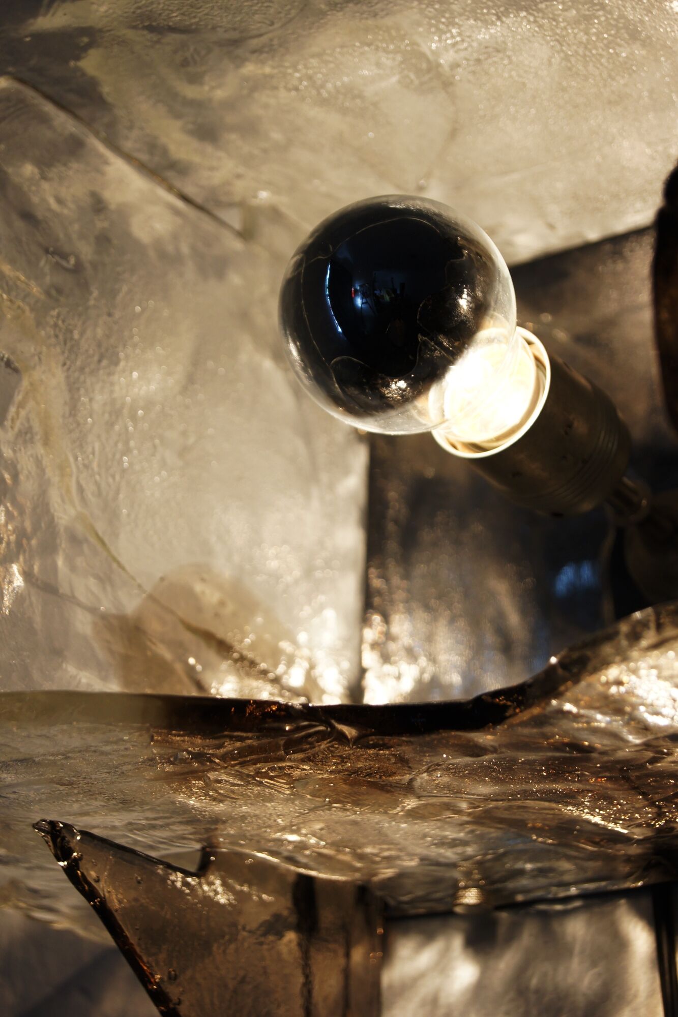 Italian Murano Glass Wall Lamps by Carlo Nason for Mazzega, 1970s, Set of 2