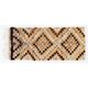 Vintage Hand-Knotted Tulu Runner Rug with Geometric Diamond Design in Cream, Brown and Orange, 100% Wool