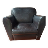 Mini fauteuil enfant cuir noir