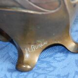 Bronze vase signed