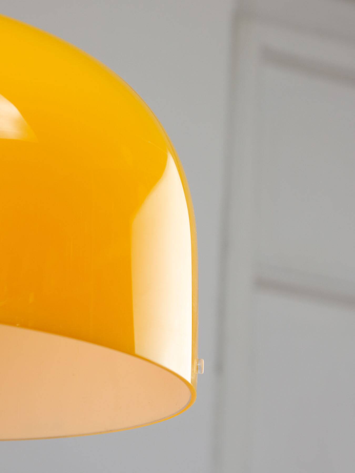 Space Age Yellow Pendant from Guzzini, 1970s