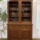 Victorian 19th-century mahogany two-body library