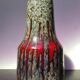 Ancient west germany ceramics multicolor enamel vase - anse vintage