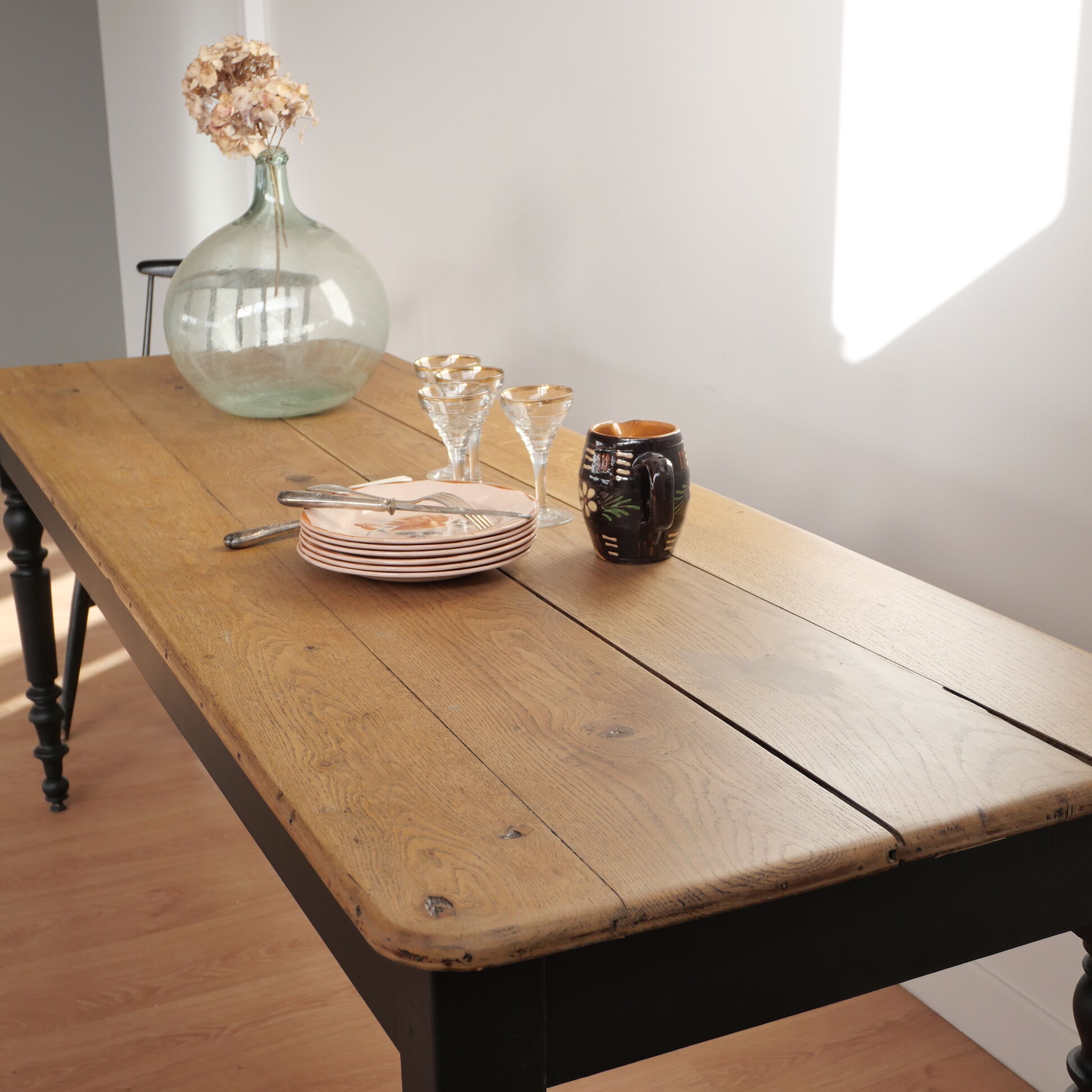 Restored old convent table