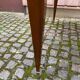Scandinavian extendable dining table in lacquered wood and rosewood, 150cm.