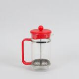 Red Bodum coffee maker