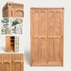 Parisian paneled cabinet in raw wood, 1940