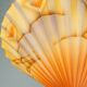 art déco glass PENDANT LIGHT airbrush pleated shape avantgarde design