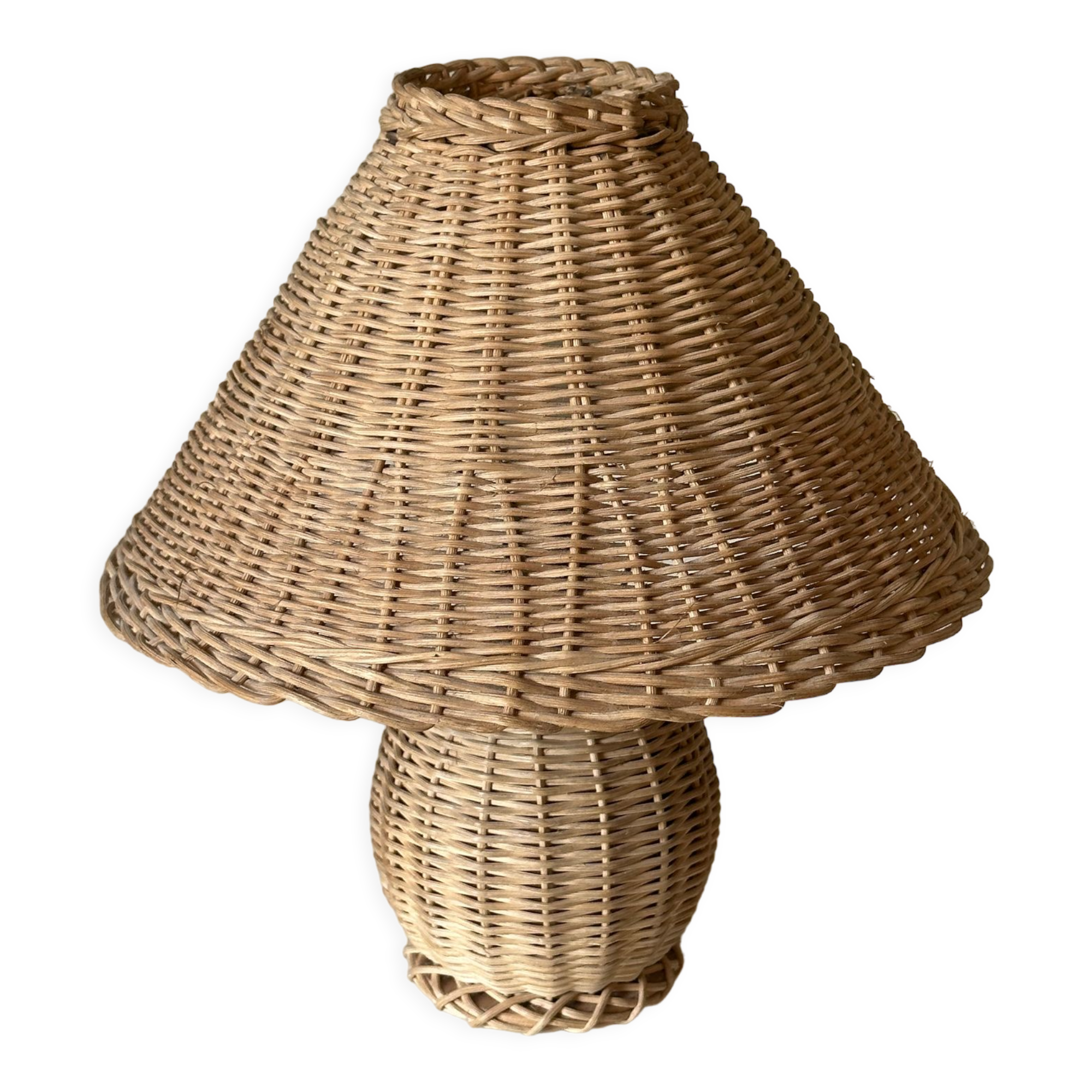 Lampe rotin vintage annees 60