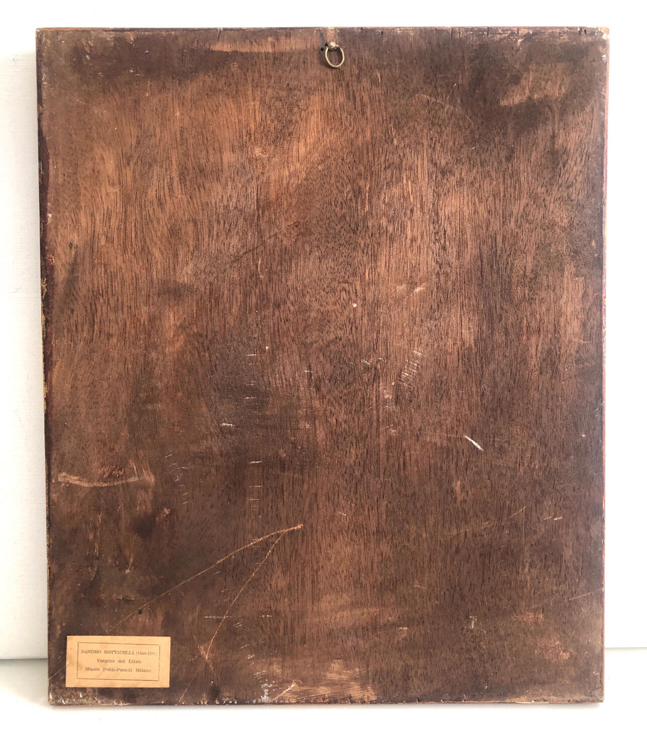 Antique Italian icon, blue and gold wood