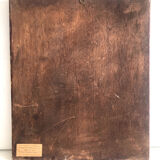 Icône italienne ancienne bois bleu doré
