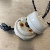 Lot 3 old conical suspensions in industrial steel