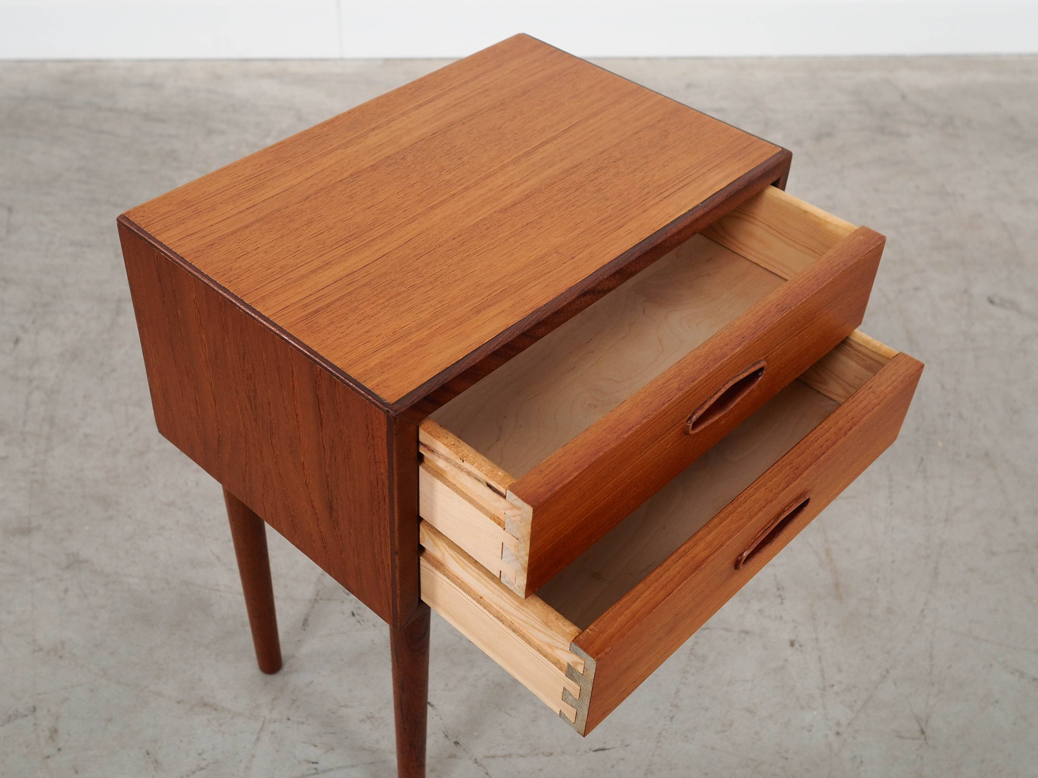 Teak bedside table, Danish design, 1970s, made in Denmark