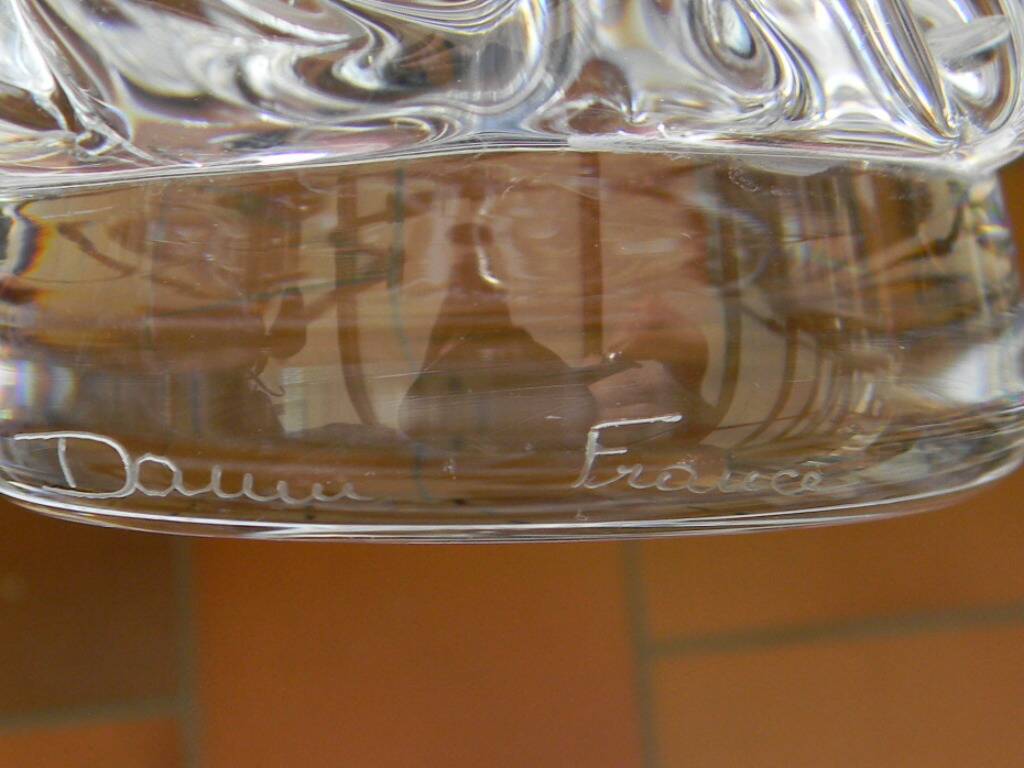 Lot de 6 verres à orangeade en cristal de daum france. modèle sorcy gravé.