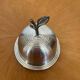 Antique silver metal butter dish