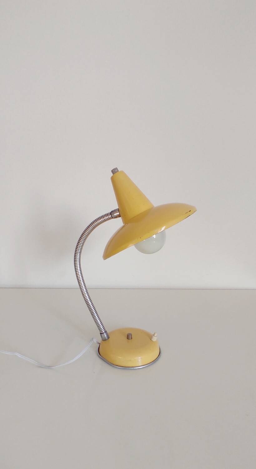 Lampe jaune vintage