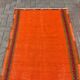 4x6 orange kilim rug, rug for kitchen, Anatolian rug, Kelim carpet