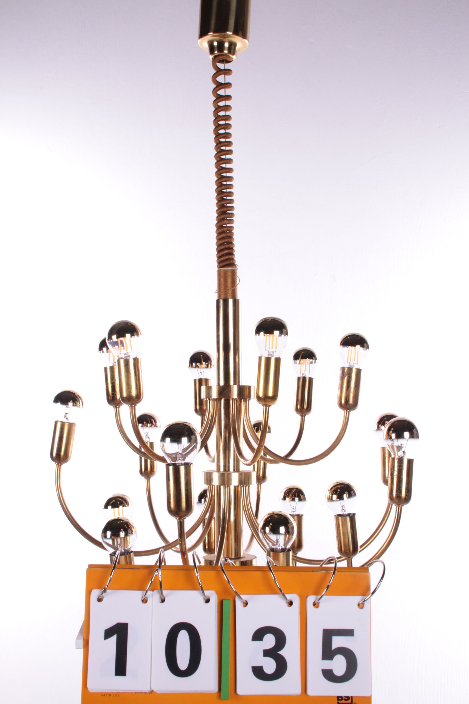 Sciolari Pendant lamp for Boulanger with 18 lights, 1960