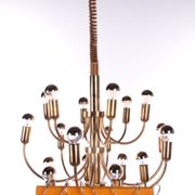 Suspension de chez Sciolori pour Boulanger avec 18 lumières, 1960