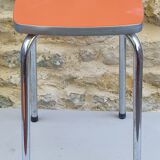 Orange formica stool