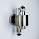 Space age 2-light wall sconce, chromed metal, Italy, 1970s