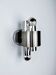 Space age 2-light wall sconce, chromed metal, Italy, 1970s