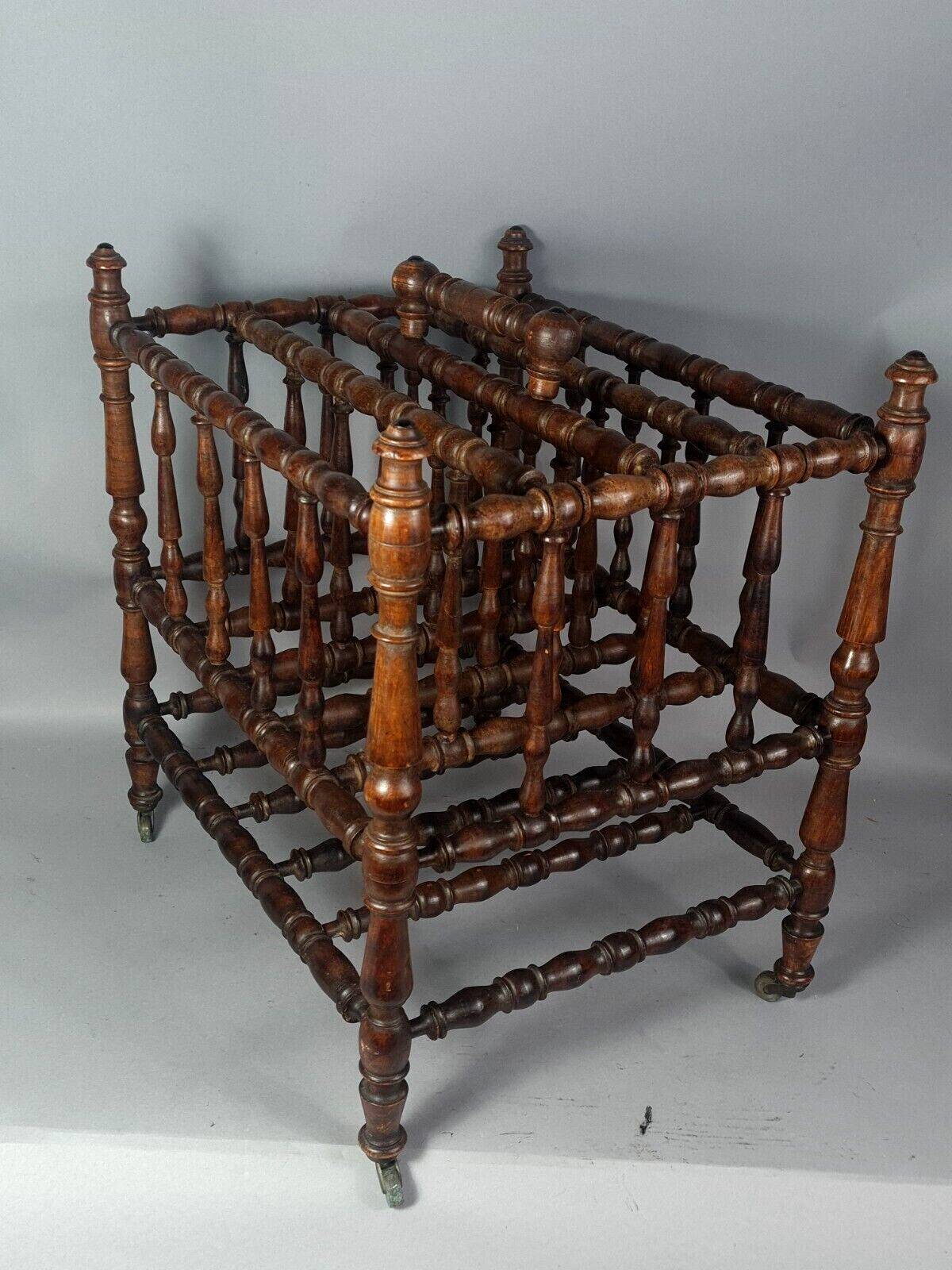 Napoleon III turned wood magazine or music sheet rack B848
