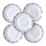 Assiettes terre de fer polychrome St Amand