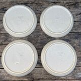 Set of 4 stoneware plates-Manufacture Pornic MBFA-Décor MIA