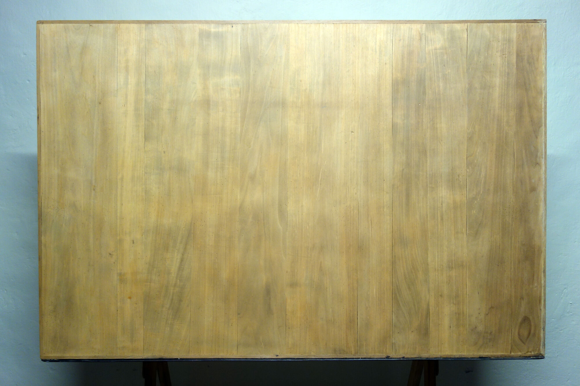 Old architect's table all in wood 50s