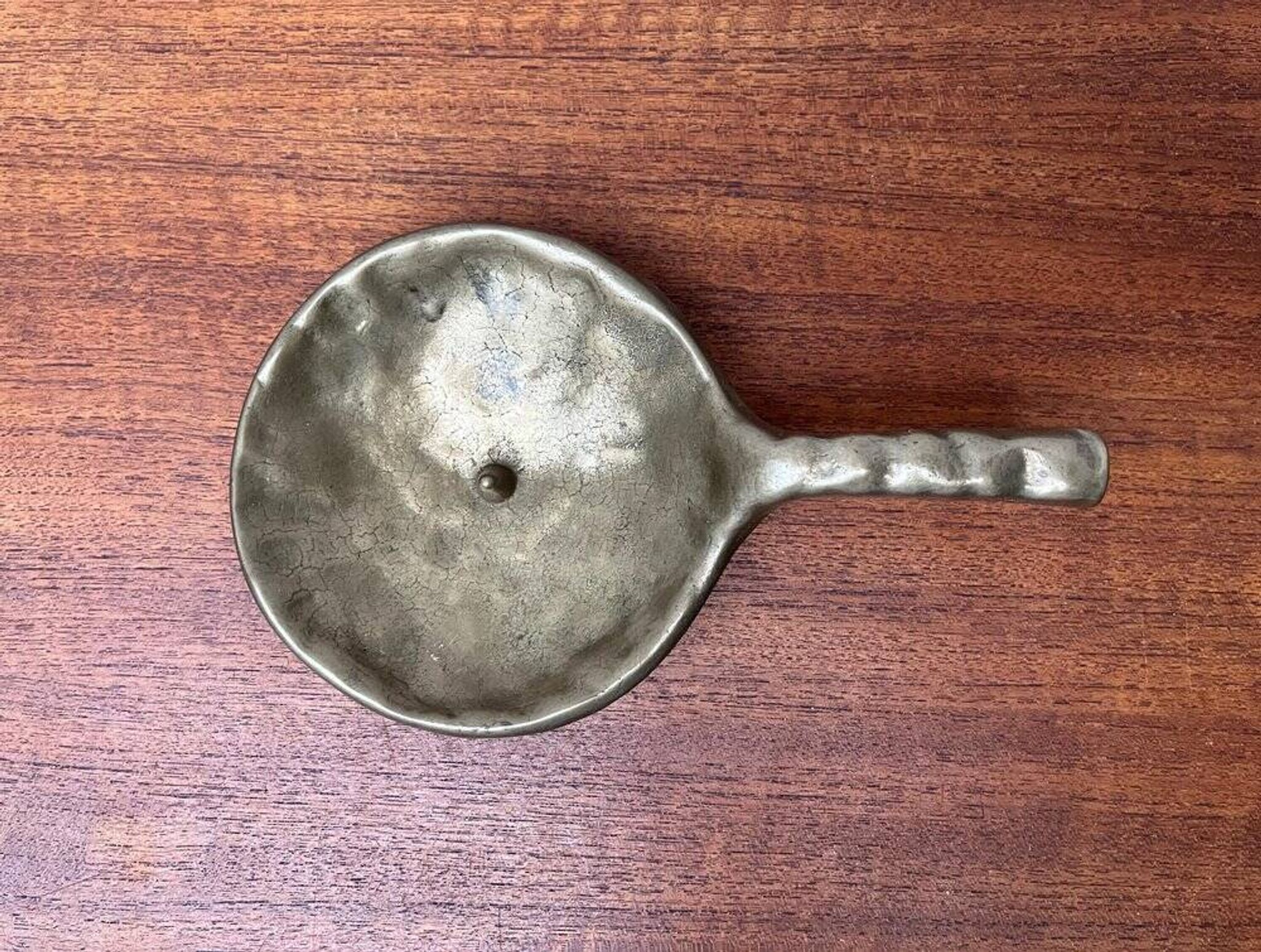 Brutalist Bronze Candle Holder, 1970s