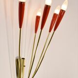 Wall lamp, 1960 brass and red