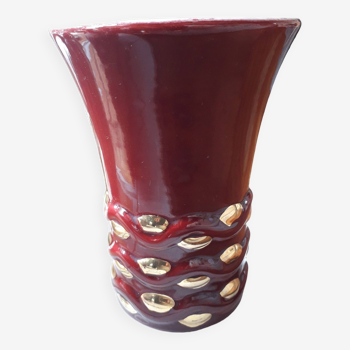 Vintage ceramic vase signed Arc