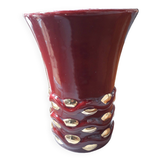 Vase vintage en céramique signé Arc
