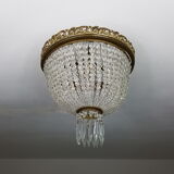 Ceiling light trash pearls and Crystal pendants