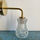Vintage tulip wall lamp in molded glass