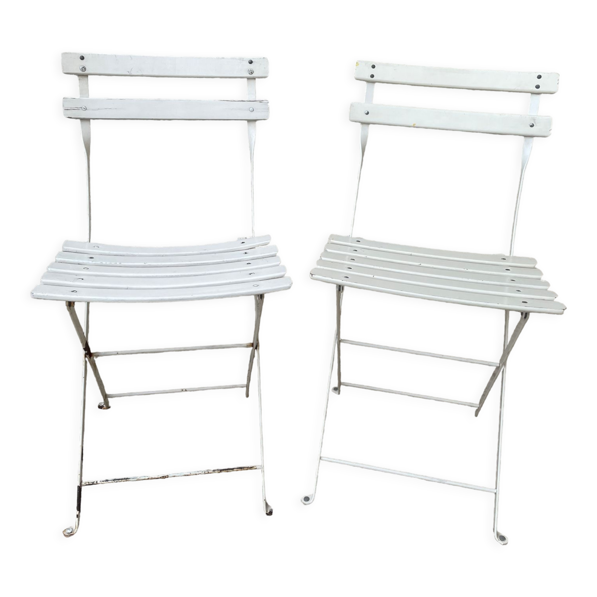Pair of vintage folding chairs