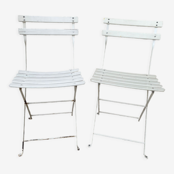 Paire de chaises pliantes vintage