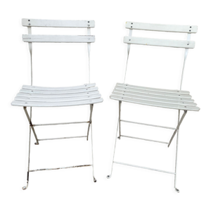 Paire de chaises pliantes