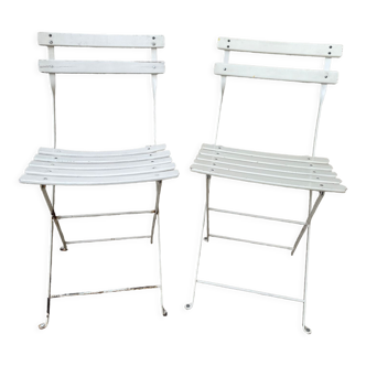 Paire de chaises pliantes vintage