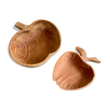 Wooden cups apples