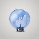 "Membrane" lamp by Toni Zuccheri in blue glass and chrome from Murano year