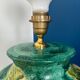 Ceramic lamp base made in Italy yellow and green flower