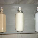 3 anciennes bouteilles bouillottes en grès