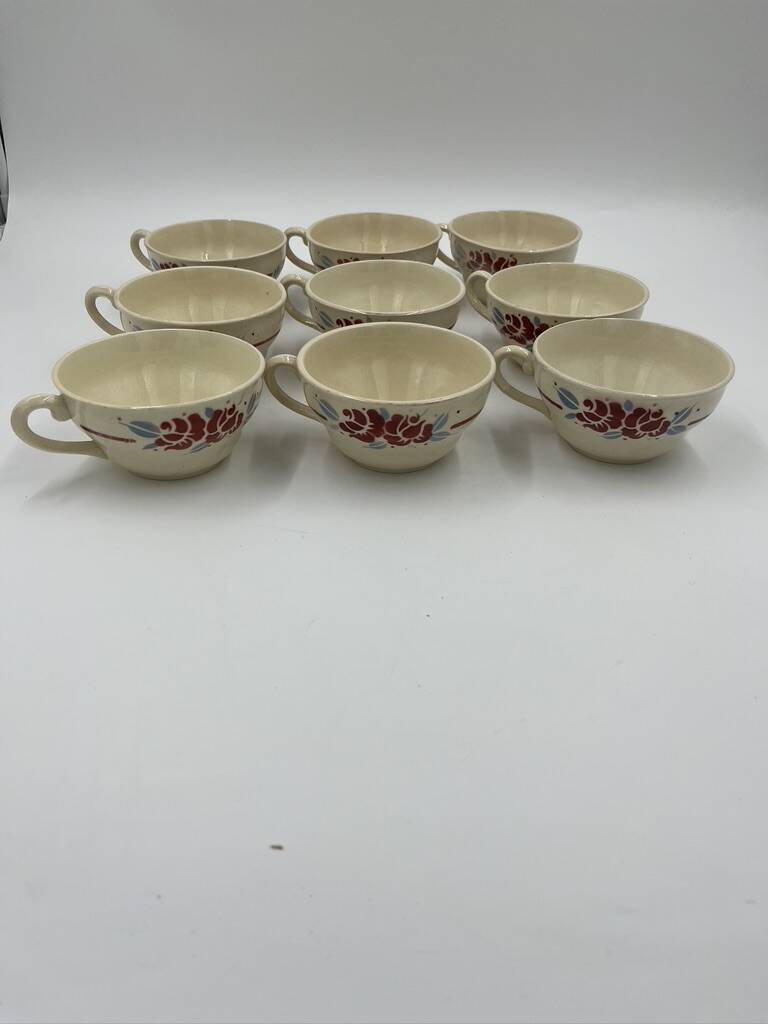 Set of 9 Boch Frères cups 1963