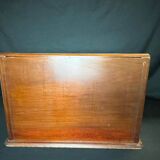 Art Deco important silver-plated metal cutlery set with wooden box Perrin early 20th century