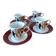4 Maxim's de Paris coffee cups and saucers