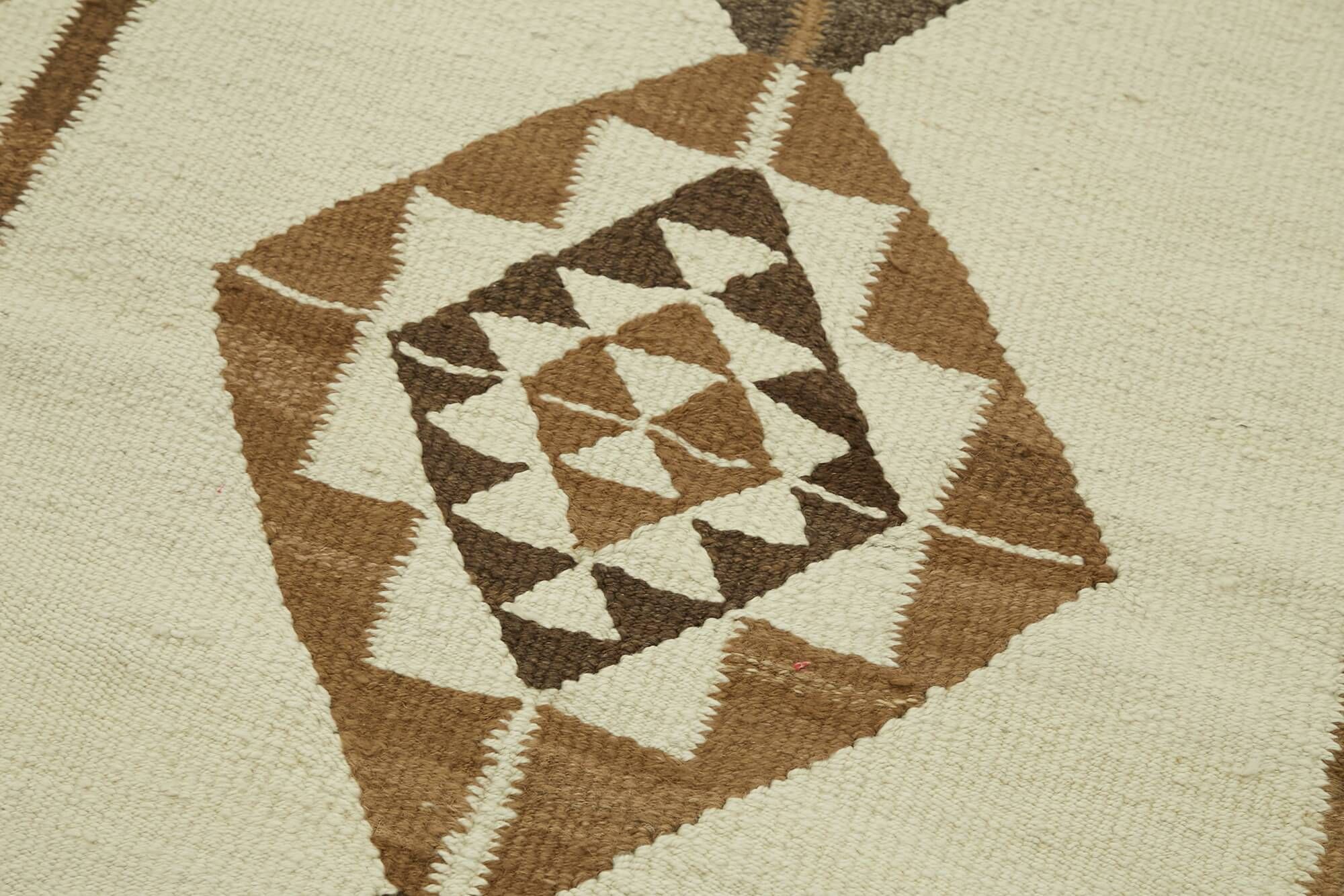Turkish Handwoven Vintage Herki Kilim 96 cm x 290 cm