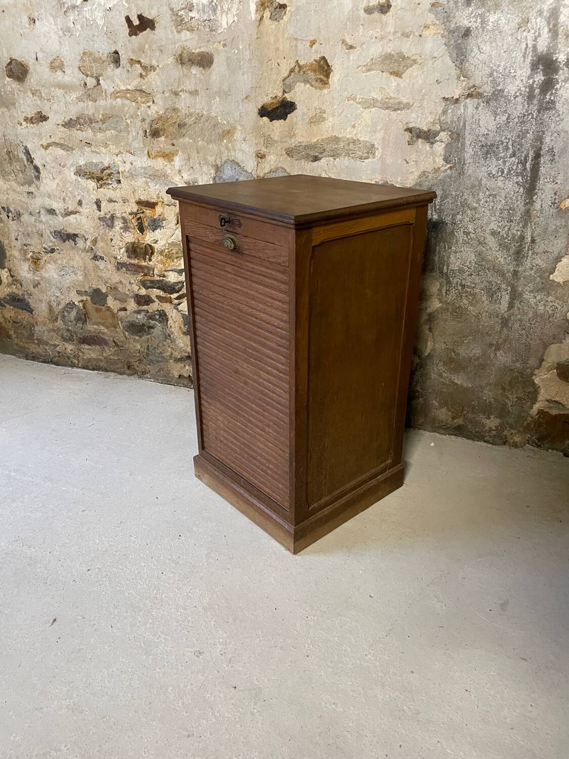 Vintage wooden curtain cabinet